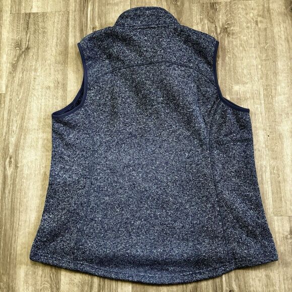 Orvis Blue Fleece Knit Vest Men's Size XL Full Zip, Zip Pockets - Picture 3 of 7